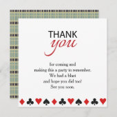 Kasinovegas-Poker-Texas-Party danken Ihnen zu Dankeskarte (Vorne/Hinten)