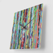 Kaskade 2 Wall Clock Quadratische Wanduhr (Winkel)