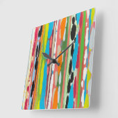Kaskade 4 Wall Clock Quadratische Wanduhr (Winkel)