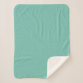 Kaskade Aqua Green Solid Color Print Sherpadecke (Vorderseite)