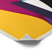 Kaskade der Farbe - Künftiges Retro Poster (Ecke)