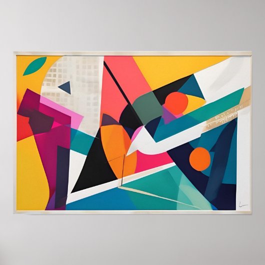 Kaskade der Farbe - Künftiges Retro Poster (Vorne)