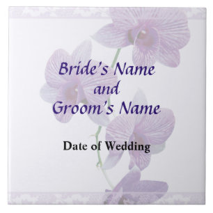 Kaskade der lila Orchideen Hochzeitsprodukte Fliese