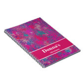 Kaskade der modernen rosa und blauen Farbe Abstrak Notizblock (Rechte Seite)