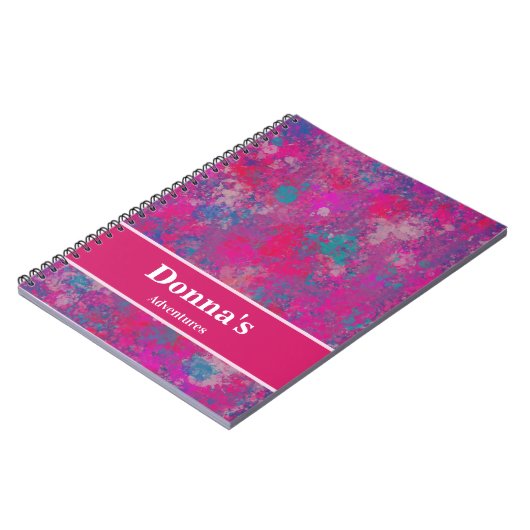 Kaskade der modernen rosa und blauen Farbe Abstrak Notizblock (Linke Seite)