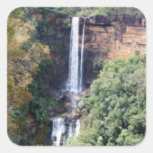 Kaskade der Natur an den Fitzroy Falls Quadratischer Aufkleber (Vorderseite)