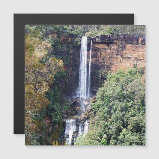 Kaskade der Natur bei Fitzroy Falls Magnetkarte (Vorne/Hinten)