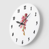 Kaskade der rosa Orchideen Große Wanduhr (Winkel)