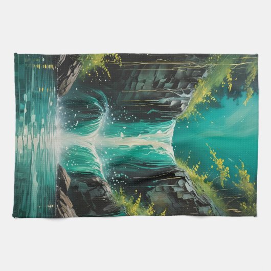 Kaskade der Ruhe Geschirrtuch (Horizontal)