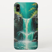 Kaskade der Ruhe iPhone Hülle (Rückseite)