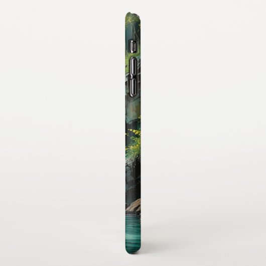 Kaskade der Ruhe iPhone Hülle (Linke Seite)