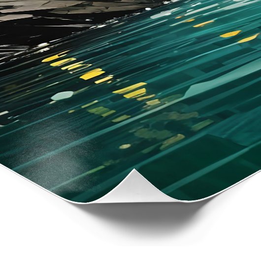 Kaskade der Ruhe Poster (Ecke)