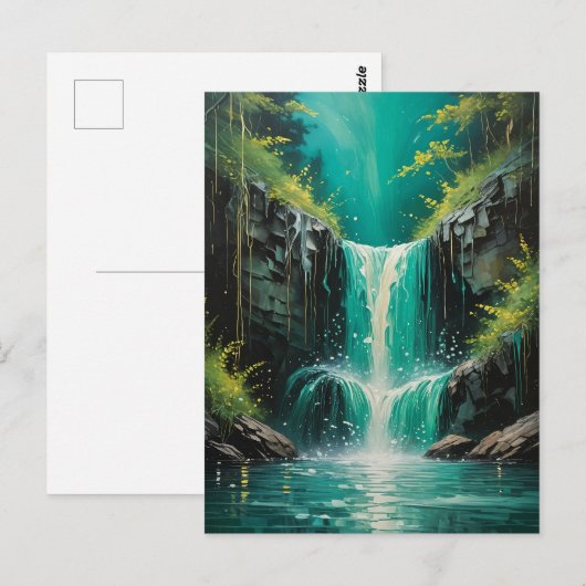Kaskade der Ruhe Postkarte (Vorne/Hinten)