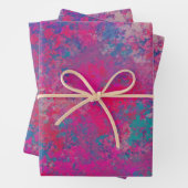 Kaskade des farbabstrakten Designmusters Geschenkpapier Set (Beispiel)