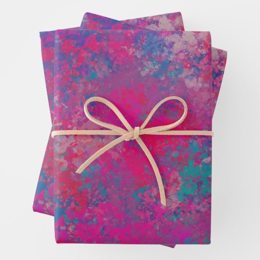 Kaskade des farbabstrakten Designmusters Geschenkpapier Set (Beispiel)