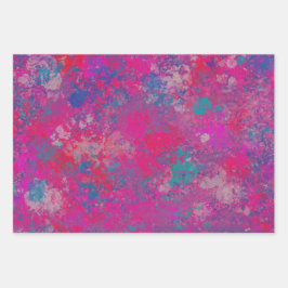 Kaskade des farbabstrakten Designmusters Geschenkpapier Set