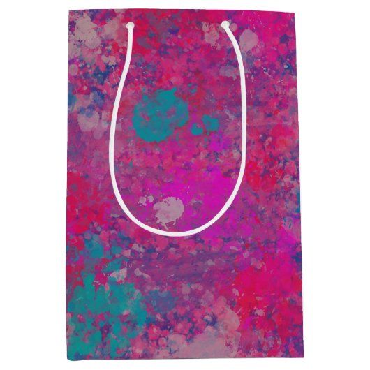 Kaskade des farbabstrakten Designmusters Mittlere Geschenktüte (Vorderseite)