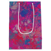 Kaskade des farbabstrakten Designmusters Mittlere Geschenktüte (Rückseite)