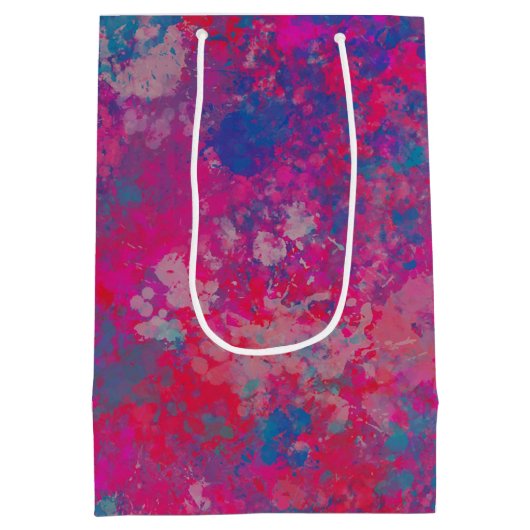 Kaskade des farbabstrakten Designmusters Mittlere Geschenktüte (Rückseite)