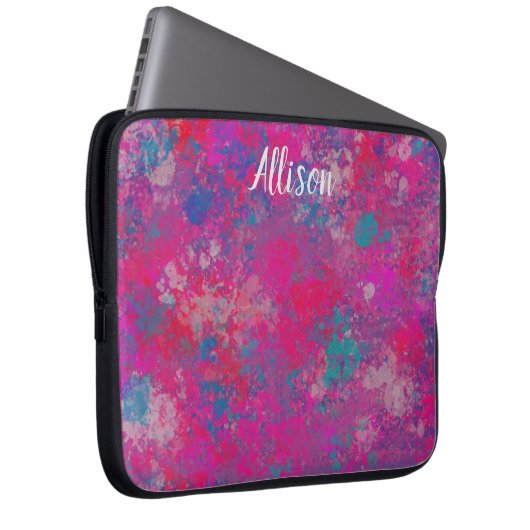 Kaskade des farbabstrakten Designs Laptopschutzhülle (Vorne Rechts)