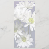 Kaskade des "White Daisies Wedding Menu" Menükarte (Rückseite)