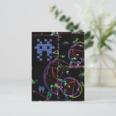 Kaskade elektronischer Spiele Postkarte (Stehend Vorderseite)