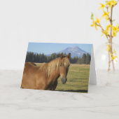 Kaskade | Kastanienpferd Karte (Gelbe Blume)