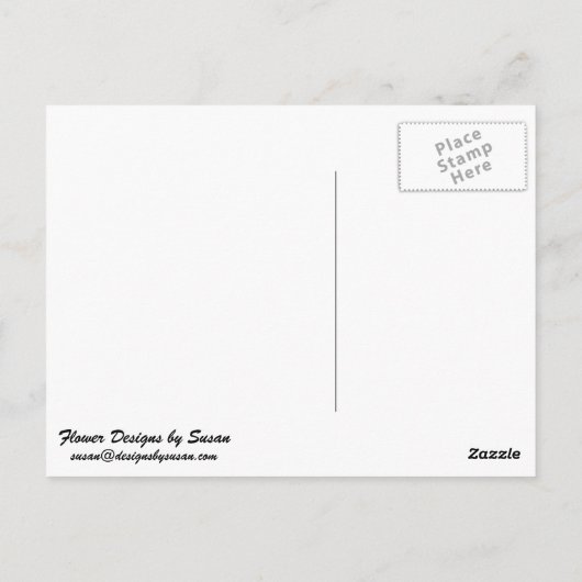 Kaskade Lila Orchideen Postkarte (Rückseite)