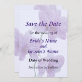 Kaskade Lila Orchideen Save the Date (Vorne/Hinten)