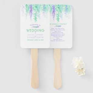 Kaskade-Programm-Fans für Hochzeiten lila grüner B Fächer