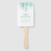 Kaskade-Programm-Fans für Hochzeiten lila grüner B Fächer (Vorderseite)