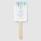 Kaskade-Programm-Fans für Hochzeiten lila grüner B Fächer (Rückseite)