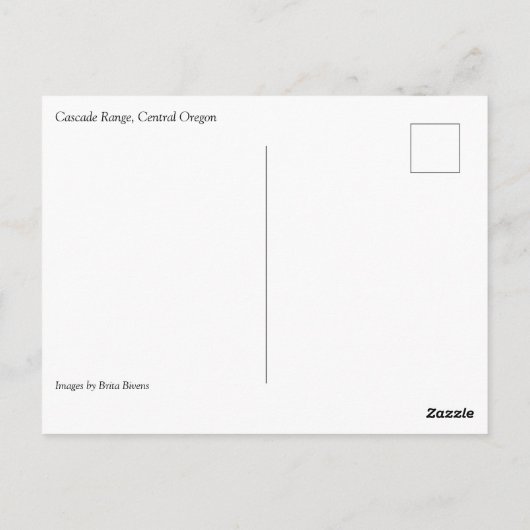 Kaskade Range, Central Oregon Postkarte (Rückseite)