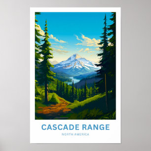 Kaskade Range North America Travel Print Poster