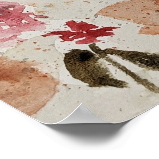 Kaskade von Blume Poster (Ecke)