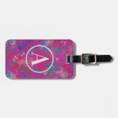 Kaskade von Farbrot, Rosa und Blues Gepäckanhänger (Vorderseite horizontal)