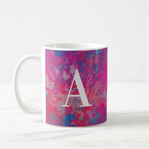 Kaskade von Farbrot, Rosa und Blues Kaffeetasse
