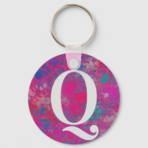 Kaskade von Rot, Rosa und Blues Schlüsselanhänger