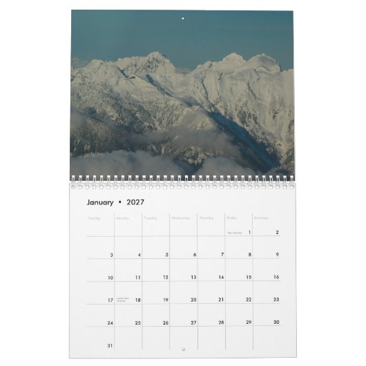 Kaskaden-Berge - Washington-Staat Kalender (Jan 2027)