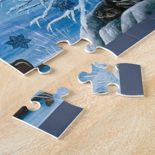 Kaskaden-Schneeflocke-Puzzlespiel Puzzle (Seite)