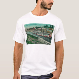 Kaskaden-Verschlüsse auf dem Columbia River T-Shirt