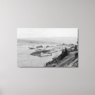 Kaskaden-Verschlüsse auf der Columbia River Leinwanddruck