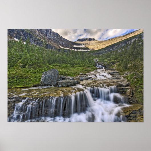 Kaskadenbach, Glacier National Park, Poster (Vorne)