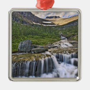Kaskadenbach, Glacier-Nationalpark, Silbernes Ornament
