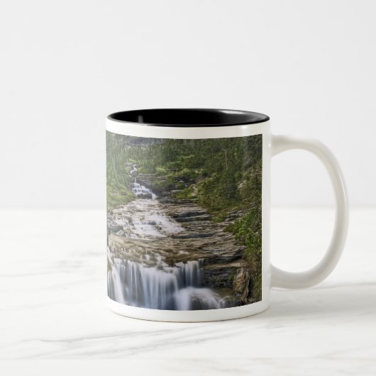 Kaskadenbach, Glacier-Nationalpark Zweifarbige Tasse (Rechts)