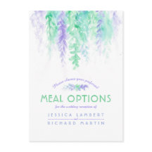 Kaskadenmenü für Hochzeiten mit grüner Blume