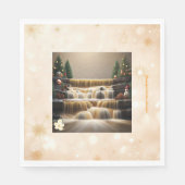 "KaskadenWinter" Serviette (Vorderseite)