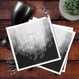 Kaskadierbeleuchtung Sweet 16 Black and White ID79 Serviette
