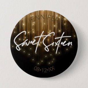 Kaskadierbeleuchtung Sweet 16 Gold ID790 Button
