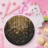 Kaskadierbeleuchtung Sweet 16 Gold ID790 Pappteller (Party)